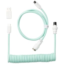 Keychron Anpassad Spiralformad Aviator 8K USB-kabel (mint)