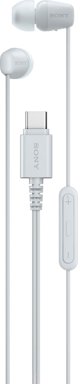 Sony IER-EX15C USB-C kablede in-ear hodetelefoner (hvit)