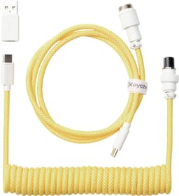 Keychron Tilpasset Spiralformet Aviator 8K USB kabel (gul)