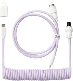 Keychron Custom Spiralformad Aviator 8K USB-kabel (ljuslila)