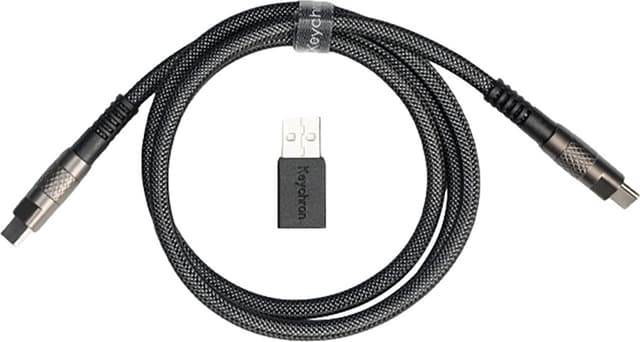 Keychron Dobbelt-sleeved Geek 8k USB-kabel (sort)