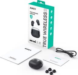 AUKEY EP-M3A TWS Hörlurar Bönaformade In-Ear Bluetooth 5.3 Enkel Mikrofon ENC Mörkgrå