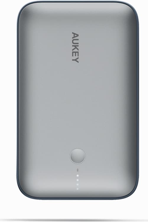 AUKEY PB-Y57 20000mAh 22,5W Powerbank 1A1C med 30cm USB-C Kabel Stormgrå