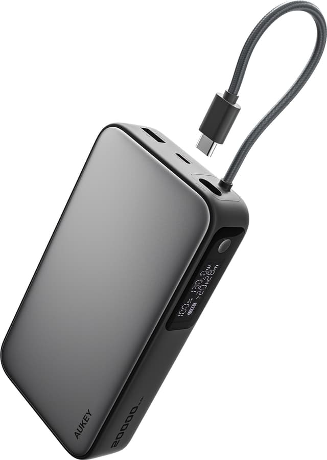 AUKEY PB-Y48 20000mAh 130W Powerbank 1A1C1C Kabel Stormgrå