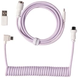 Keychron Spiralformad Aviator Vinklad 8K USB-kabel (ljuslila)