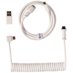 Keychron Spiralformad Aviator Vinklad 8K USB-kabel (vit)