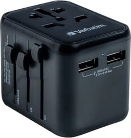 Verbatim Universal reiseadapter UTA-01 med 2xUSB-lader