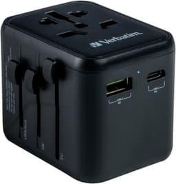 Verbatim Universell reseadapter UTA-02 PD20W/QC / 1xUSB / 1xTyp-C