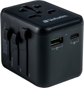 Verbatim Universell reseadapter UTA-02 PD20W/QC / 1xUSB / 1xTyp-C