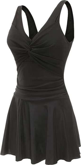 Elegant sort badedragt i ét stykke til kvinder XXXL