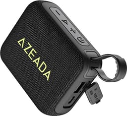 AZEADA 5W Bluetooth-høyttaler Vanntett utendørshøyttaler med subwoofer og stropp