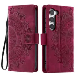 For Samsung Galaxy S26 Lommebok Deksel Shell Mandala Blomstermønster