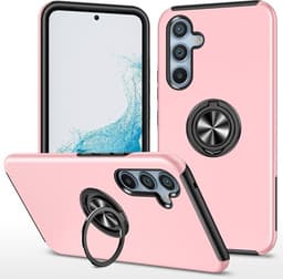 Til Samsung Galaxy S26 Hybriddeksel med Ringholder og Stativ - Rosa