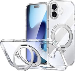Til iPhone 17 Skal SULADA Magnet med Kickstand TPU + PC Klar