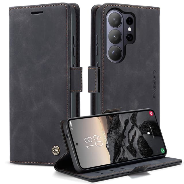 CASEME Retro Pung Taske til Samsung Galaxy S26 Ultra - Sort