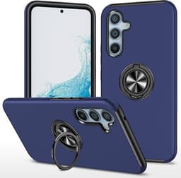 Til Samsung Galaxy S26 Hybriddeksel med Ringholder og Stativ - Blå