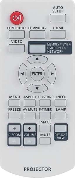 Fjernkontroll Erstatning N2QAYA000116 for Panasonic-projektor