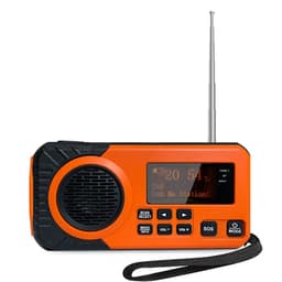 Nødradio DAB/FM 5000mAh powerbank ladende solcelle håndsveiv SOS alarm lommelykt