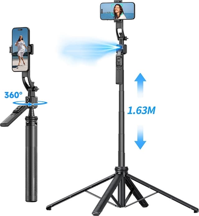 CYKE C17 AI Intelligent Ansiktsspårning Stativ Livestreaming Selfie Pinne Stick