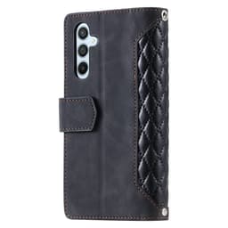 Til Samsung Galaxy S26 5G Lommebok-deksel med glidelås Rhombus Stitching Line Telefonveske