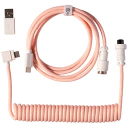 Keychron Coiled Aviator Angled 8K USB-kabel (ljusrosa)