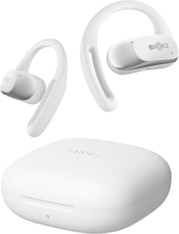 Shockz OpenFit Air helt trådløse open-ear hodetelefoner (hvit)