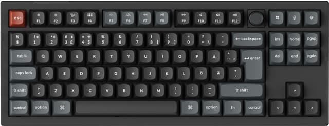 Keychron V3 Ultra gaming tastatur (sort, røde switches)