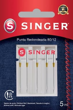 Singer koko 80 -pallokärkineula, 5 kpl