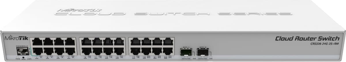 MikroTik Cloud Router Switch CRS326-24G-2S+RM -24-porttinen kytkin ...