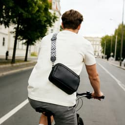 Crossbody taske skulderrem taske PU læder Sort