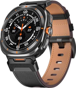 Klokkereim i ekte skinn til Samsung Watch 7 Ultra 47mm Sort