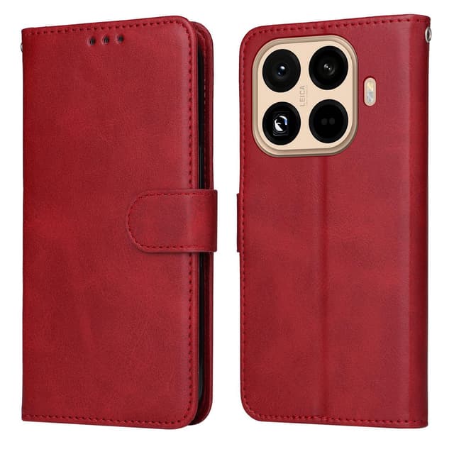SKALO Xiaomi 15T Pro PU-læder Flip Cover - Rød