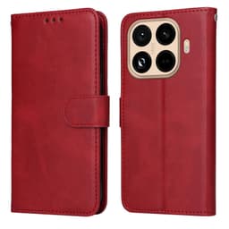 SKALO Xiaomi 15T Pro PU-læder Flip Cover - Rød