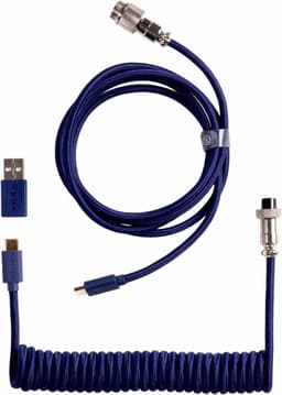 Keychron Spiralformad Aviator Rak 8K USB-kabel (blå)