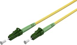 Goobay Fiberoptisk kabel (FTTH), Singlemode (OS2) Gul, gul (Simplex), 15 m plugg LC-APC (8°) > plugg LC-APC (8°), halogenfri kabelmantel (LSZH)