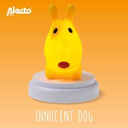 Alecto LED natlys hund gul