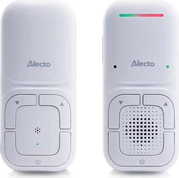 Alecto Moderne Full Eco audio-babyalarm med krystalklar DECT-lydkvalitet og lang standbytid Hvid