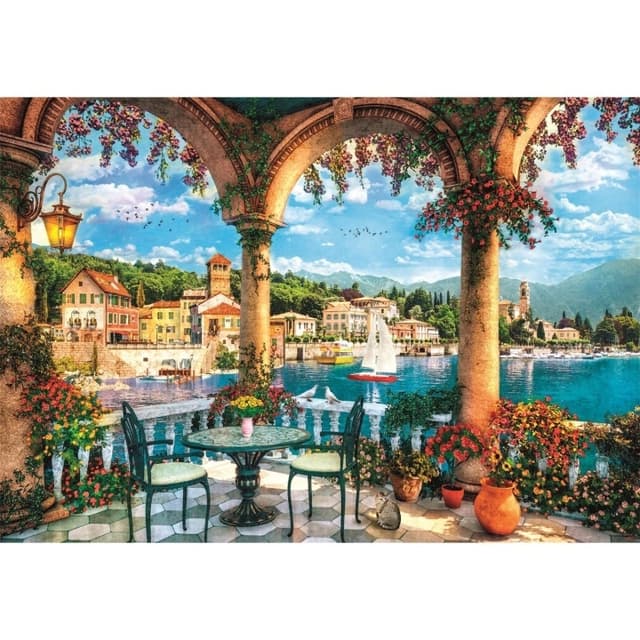 Clementoni Pussel 1000 Pcs CB High Quality Collection Balcony View Of Lake Como