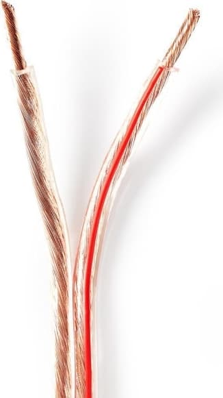Nedis Højtaler Kabel | 2 x 4.00 mm² | Kobber | 100 m | Runde | PVC | Gennemsigtig | Rulle