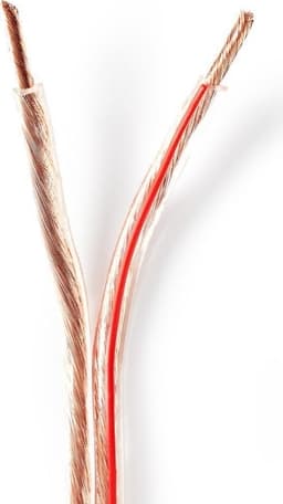 Nedis Højtaler Kabel | 2 x 4.00 mm² | Kobber | 100 m | Runde | PVC | Gennemsigtig | Rulle