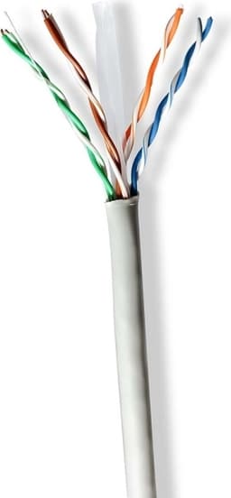Nedis CAT6 netværkskabel rulle | Solid | U/UTP | CCA | 305 m | Indendørs | Runde | PVC | Grå | Trækboks