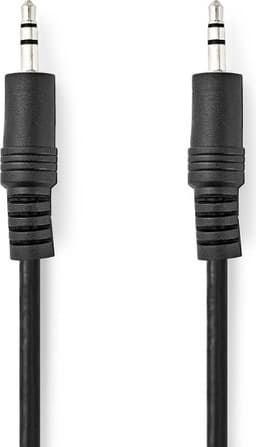 Nedis Stereo Audio kabel | 3.5 mm Hanstik | 3.5 mm Hanstik | Nikkelplateret | 5.00 m | Runde | Sort | Label