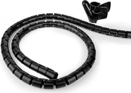 Nedis Kabel Ledelse | Spiral erme | 1 stk. | Maksimal kabeltykkelse: 28 mm | PE | Sort