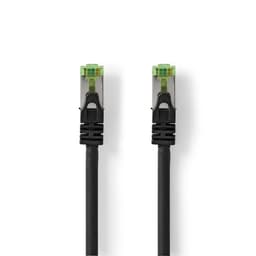Nedis CAT7 netværkskabel | S/FTP | RJ45 Han | RJ45 Han | 10.0 m | Snagless | Runde | LSZH | Sort | Konvolut
