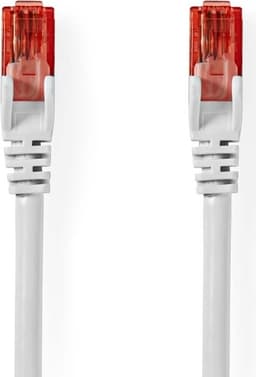 Nedis Kat 6 kabel | RJ45 Han | RJ45 Han | U/UTP | 2.00 m | Runde | PVC | Hvid | Label