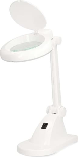 Nedis Forstørrelsesbordlampe | Linsestyrke: 3 + 12 Diopter | 6500 K | 6 W | 400 lm | Hvit