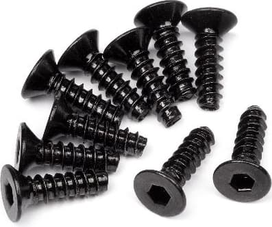 HPI Tp. Flat Head Screw M3X10Mm (Hex Socket/10Pcs)