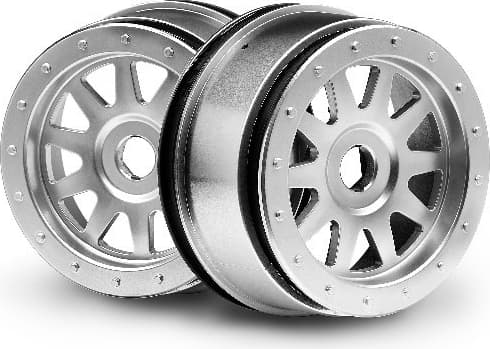 HPI Tr-10 Glue-Lock Wheel Matte Chrome (120X60Mm/2Pcs)