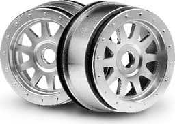 HPI Tr-10 Glue-Lock Wheel Matte Chrome (120X60Mm/2Pcs)