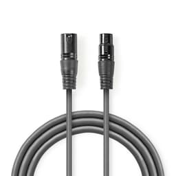 Nedis Balanceret Audio kabel | XLR 3-Pin Han | XLR 3-Pin Hun | Nikkelplateret | 0.50 m | Runde | PVC | Mørkegrå | Kartonhylster